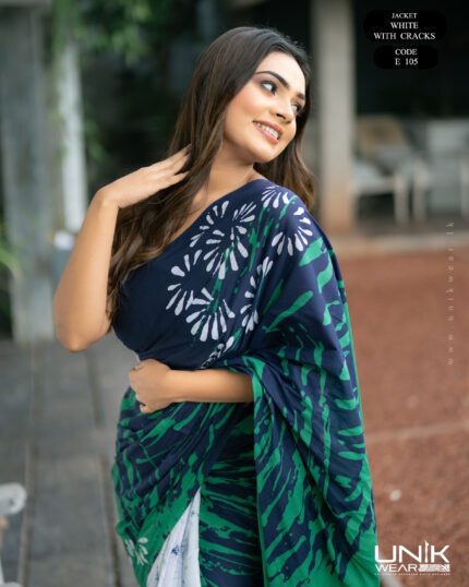 Modern Handcrafted Batik Saree E105