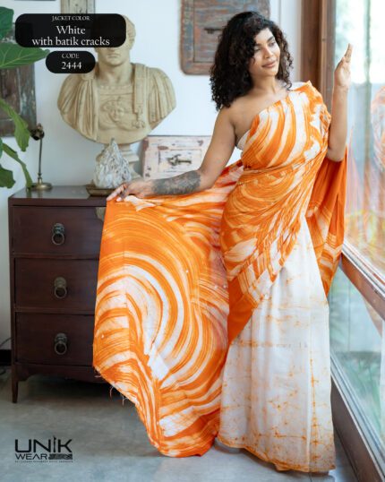 Modern Handcrafted Batik Saree 2444