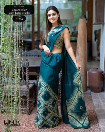 Modern Handcrafted Batik Saree E1224