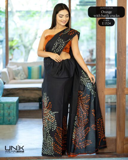 Modern Handcrafted Batik Saree E1524
