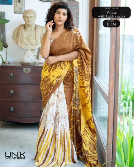 Modern Handcrafted Batik Saree E1624