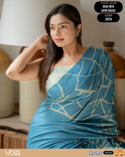 Modern Handcrafted Batik Saree 2474