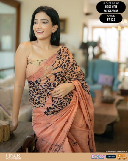 Modern Handcrafted Batik Saree E2124
