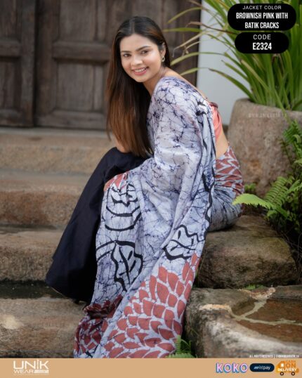 Modern Handcrafted Batik Saree E2324