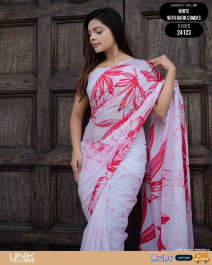 Modern Handcrafted Batik Saree 24123