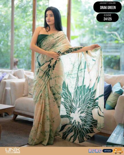 Modern Handcrafted Batik Saree 24125