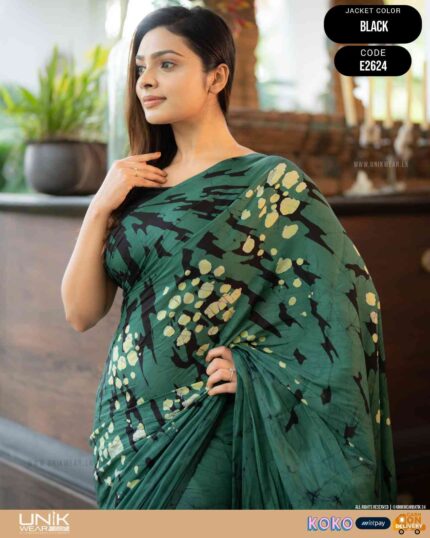 Modern Handcrafted Batik Saree E2624