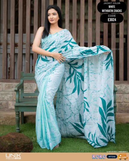 Modern Handcrafted Batik Saree E3024