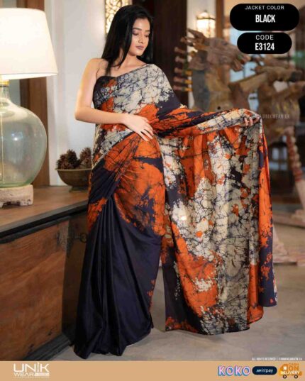 Modern Handcrafted Batik Saree E3124
