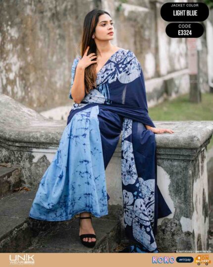 Modern Handcrafted Batik Saree E3324