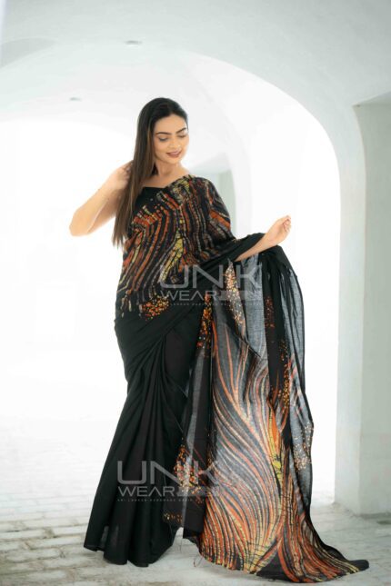 Modern Handcrafted Batik Saree E4224