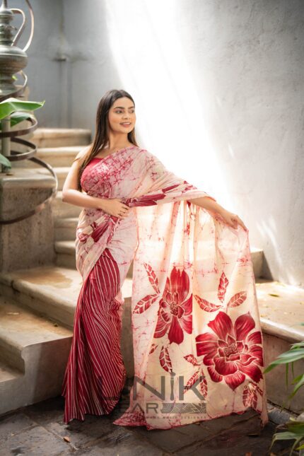 Modern Handcrafted Batik Saree 24142