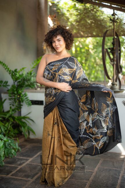 Modern Handcrafted Batik Saree E4524