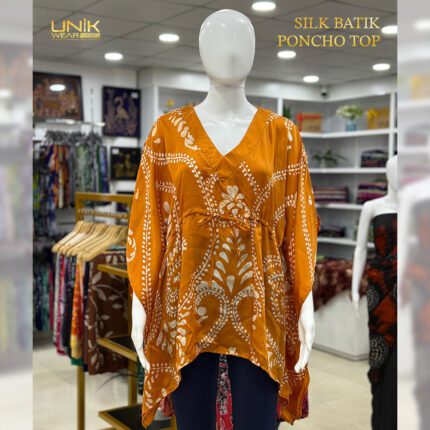 Silk Batik Poncho Top - BP06