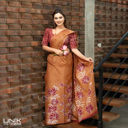 Modern Handcrafted Batik Saree  E2625