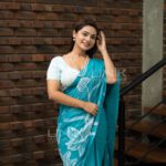Handcrafted Cotton Batik Saree 2635 - Sea green saree