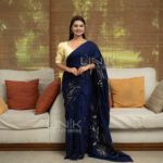 Handcrafted Cotton Batik Saree 2637 - Blue saree