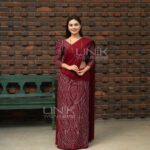 Handcrafted Cotton Batik Saree 2643 - Red Kandyan saree