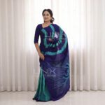 Handcrafted Cotton Batik Saree 2008 - Sea green saree