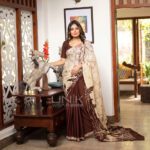 Handcrafted Cotton Batik Saree 2180 - Beige and brown saree