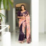 Handcrafted Cotton Batik Saree 2201 - Light orange saree