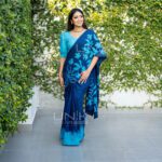 Handcrafted Cotton Batik Saree 2238 - Blue saree - Image 3