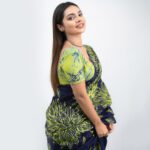Handcrafted Cotton Batik Saree 2507 - Green and blue saree - Image 4