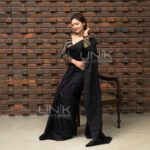 Handcrafted Cotton Batik Saree 2641 - Black saree - Image 2