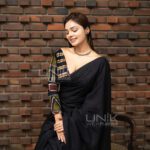 Handcrafted Cotton Batik Saree 2641 - Black saree - Image 3