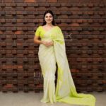 Handcrafted Cotton Batik Saree 2672 - White and apple green saree (Limietd)