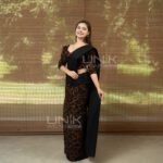 Handcrafted Cotton Batik Saree 2681 - Burnt Orange and Black Saree - Image 2