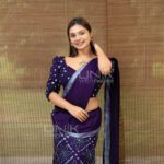 Handcrafted Cotton Batik Saree 2684 - Purple Saree - Image 5