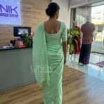 Pastal Green Handloom Cotton Saree - H0004 - Image 2