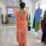 Salmon Pink Handloom Cotton Saree - H0006 - Image 2