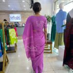 Orchid Purple Handloom Cotton Saree - H0008 - Image 2