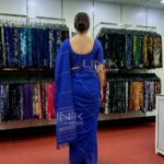 Royal Blue Handloom Cotton Saree - H0014 - Image 2