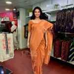 Burnt Orange Handloom Cotton Saree - H0019