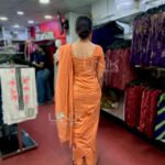 Burnt Orange Handloom Cotton Saree - H0019 - Image 2