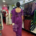 Purple Handloom Cotton Saree - H0020 - Image 2