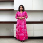 Hot Pink Botanical Batik Dress - D0226
