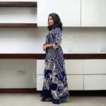 Indigo Petal Batik Dress - D0126 - Image 2