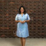 Blue Cascade Batik Dress - D0726