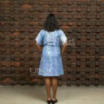 Blue Cascade Batik Dress - D0726 - Image 3