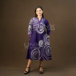 Violet Spiral Batik Frock - D1426