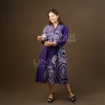 Violet Spiral Batik Frock - D1426 - Image 2
