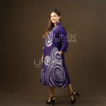 Violet Spiral Batik Frock - D1426 - Image 5