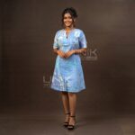 Blue Cascade Batik Dress - D0726