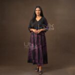The Noir Magenta Flare Dress - D0626