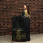 Handcrafted Cotton Batik Saree L0005 - Black and Yellow Saree (Limited) - Image 3