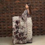 Handcrafted Cotton Batik Saree L0007 - Maroon, Black and Off White Saree (Limited) - Image 3